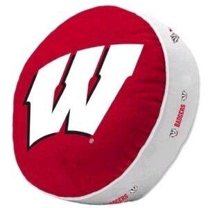 Wisconsin Badgers Logo Brands 15" Plush Pillow Cushion Motion W New in Bag 2020